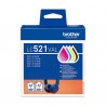 ORIGINAL Brother Multipack nero / ciano / magenta / giallo LC521VAL LC521VAL ~2000 Seiten