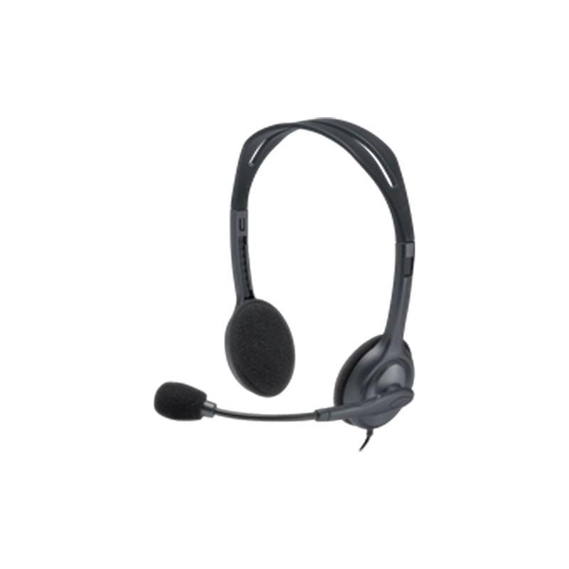 ORIGINAL Logitech Accessori per computer nero 981-000593 H111 - Headset Cuffia stereo Logitech, on-ear, con cavo, lunghezza 1,8