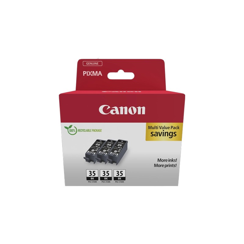 ORIGINAL Canon Multipack nero PGI-35BK 3er 1509B028 ~573 Seiten
