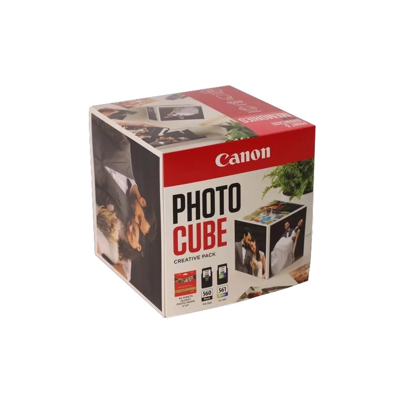PG-560+CL-561 Photo Cube Creative Pack + 13x13 cm Fotopapier 40 Blatt