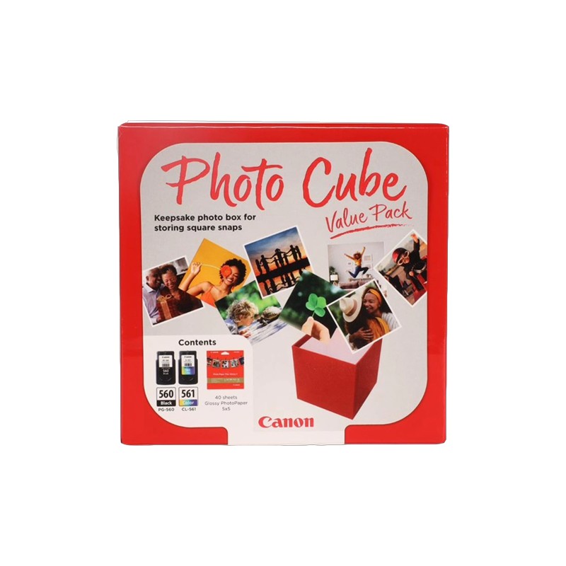PG-560+CL-561 Photo Cube + 13x13 cm Photo Paper Plus Glossy II 40 Blatt
