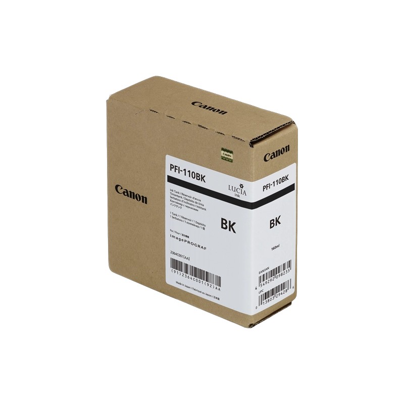 ORIGINAL Canon Cartuccia d'inchiostro nero PFI-110bk 2364C001 160ml