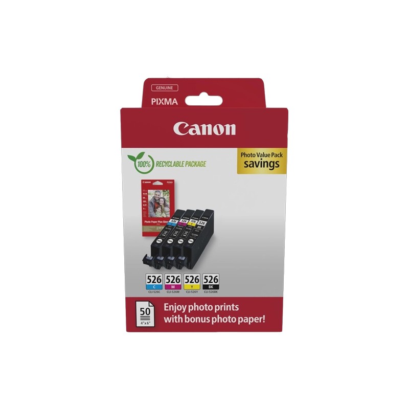 CLI-526 + 10x15 cm Fotopapier 50 Blatt