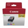 ORIGINAL Canon Multipack ciano / magenta / giallo CLI-521 2934B015 ~1350 Seiten