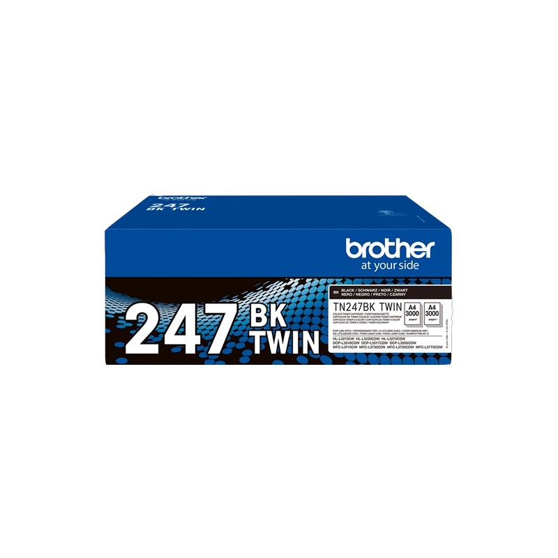 ORIGINAL Brother Multipack nero TN-247BK TWIN ~6000 Seiten