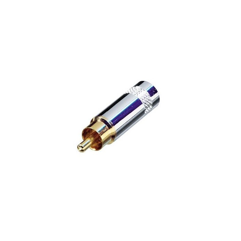 Rean NYS352G, plug RCA maschio, nichelato GOLD PIN