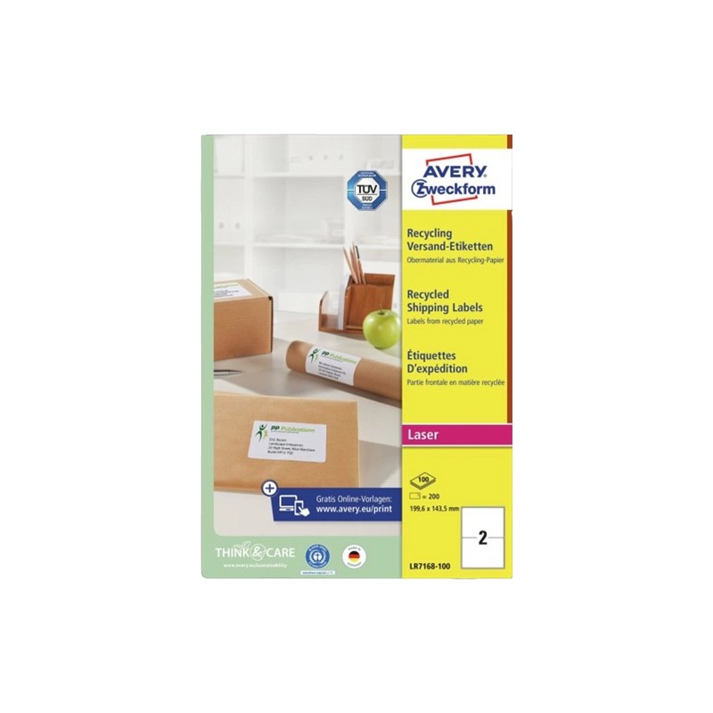 ORIGINAL AVERY Zweckform Etichette Bianco LR7168-100 Versandetiketten