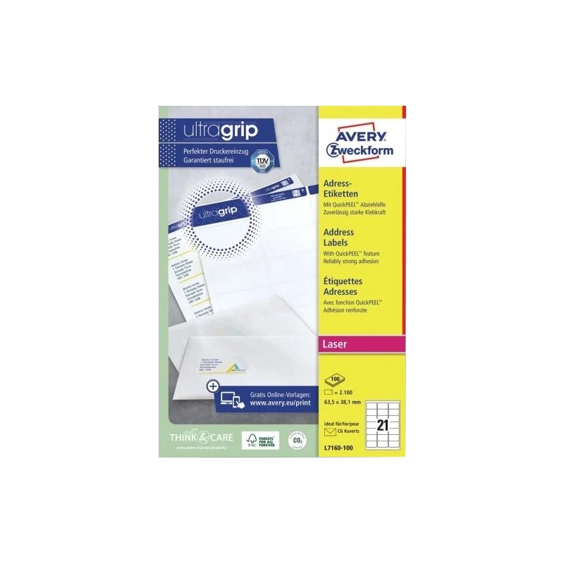 L7160-100 Adressetiketten