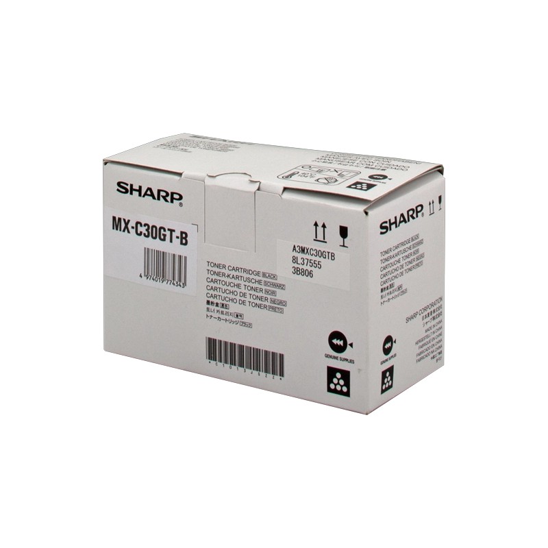 ORIGINAL Sharp toner nero MX-C30GTB ~6000 Seiten