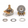 CTS 250KA High Torque, 30% LOG potentiometer for GUITAR, "dimple", short 3/8" bushing, knurled 24 teeth shaft