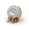 CTS 250KA High Torque, 30% LOG potentiometer for GUITAR, "dimple", short 3/8" bushing, full shaft