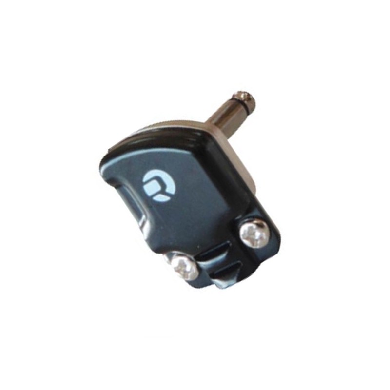 REAN RP2RCF-BD, BLACK pancake plug 6,35mm mono, angled 90° low profile