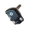 REAN RP2RCF-BD, BLACK pancake plug 6,35mm mono, angled 90° low profile