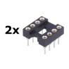 2x Ninigi Gold-8P, gold pins DIP8, precision socket for 8 pin ICs