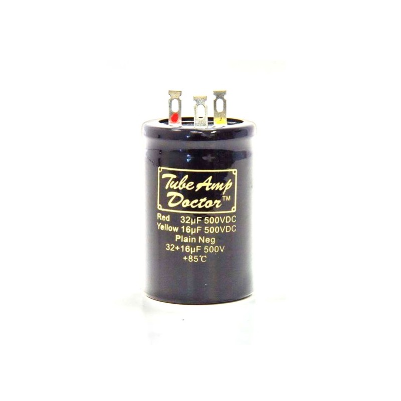 TAD 16+32uF 500V, multiple electrolytic capacitor, ø35x50mm