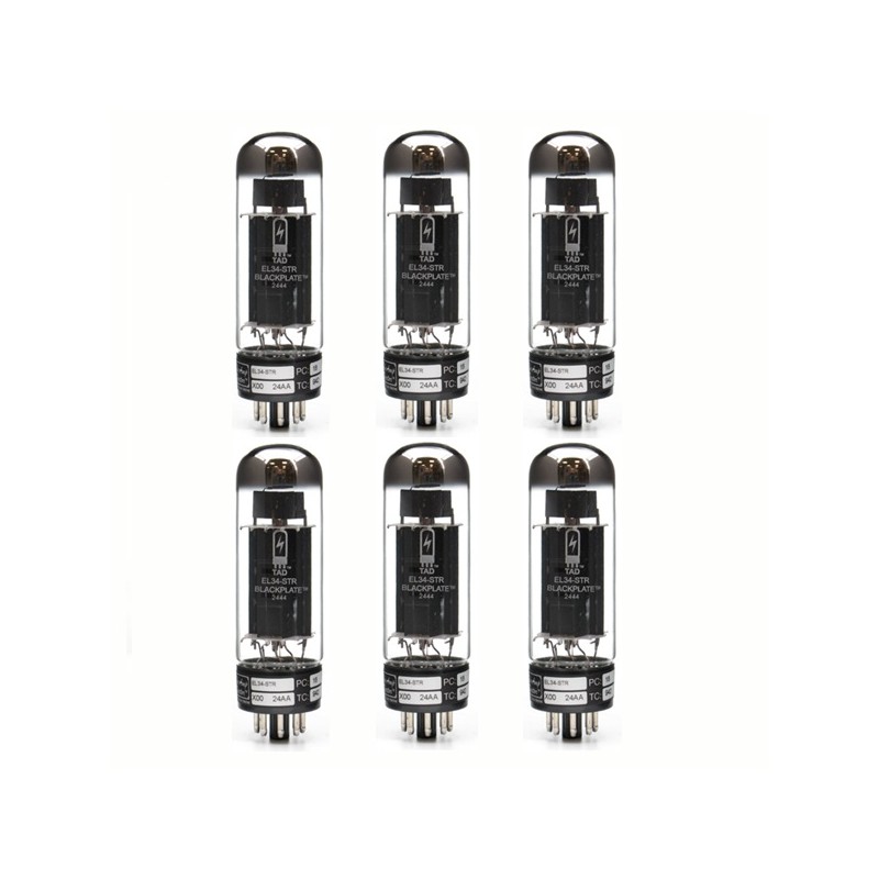 TAD EL34-STR Blackplate, selected amplifier tubes matched in SEXTET