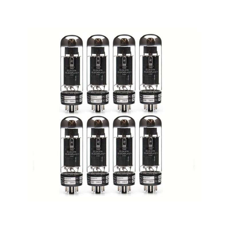 TAD EL34-STR Blackplate, selected amplifier tubes matched in OCTET