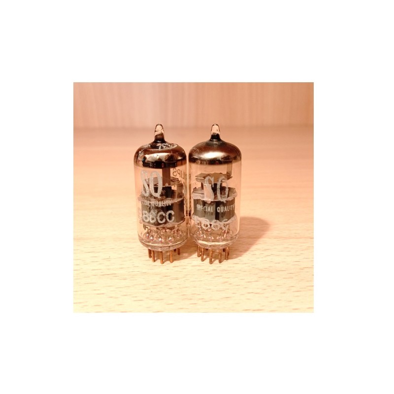 Philips SQ E88CC, used preamplifer tubes matched in PAIR, made in NL
