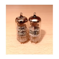 Philips SQ E88CC, used preamplifer tubes matched in PAIR, made in NL