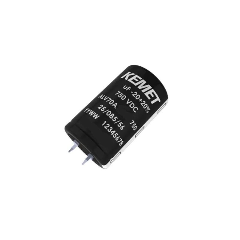 Kemet ALV70A 100uF 750V, snap-in electrolytic capacitor, ALV70A101DD750, ø30x40mm
