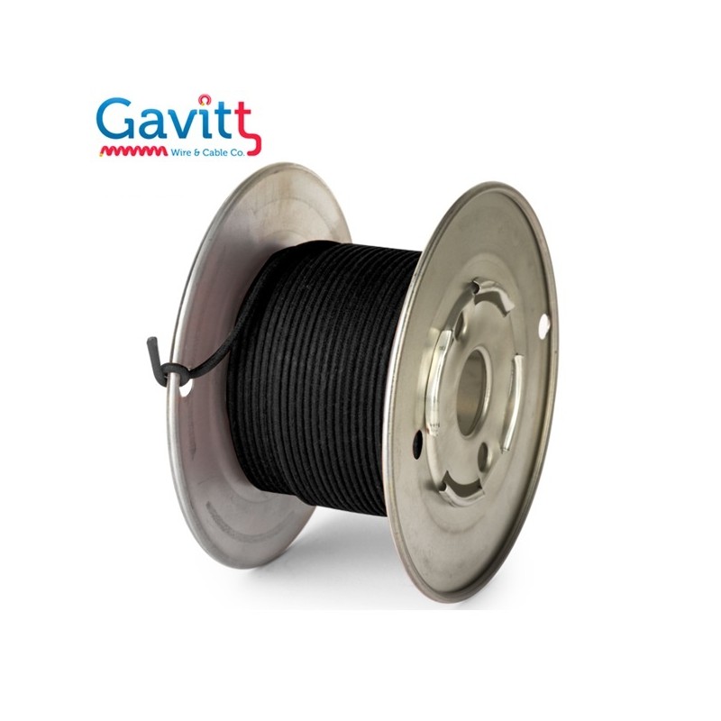 Gavitt 22awg ''solid core'' NERO, cavo rivestito in stoffa (1 mt.)