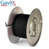 Gavitt 22awg ''solid core'' BLACK, cloth covered wire (1 mt.)
