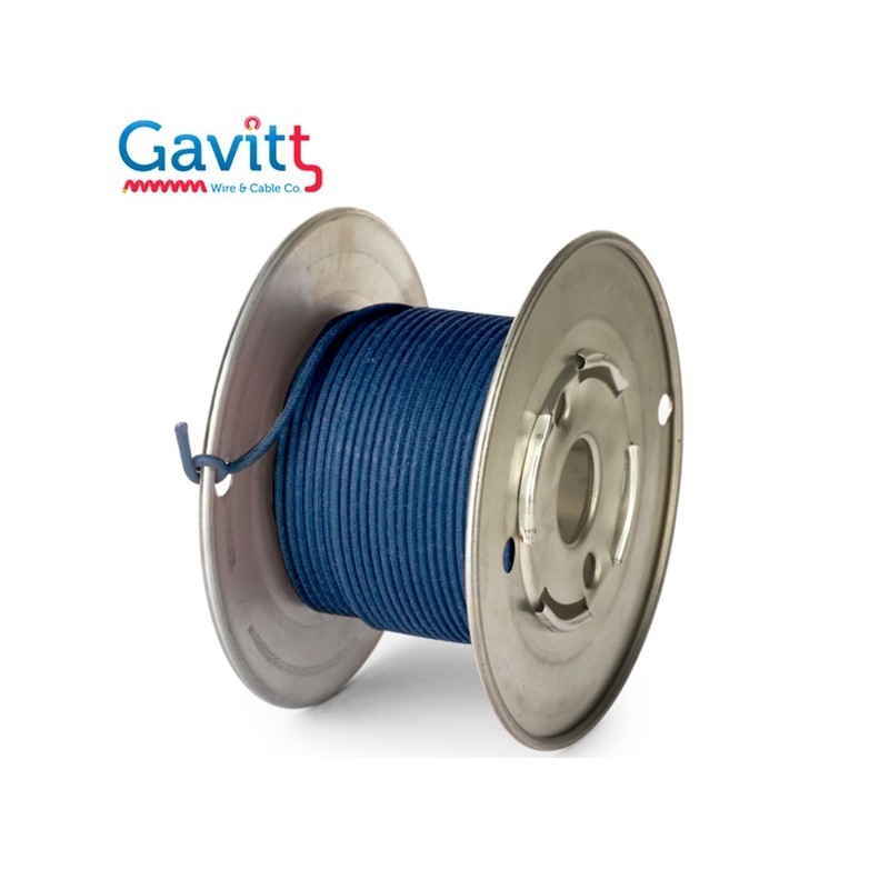 Gavitt 22awg ''solid core'' BLU, cavo rivestito in stoffa (1 mt.)