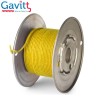 Gavitt 22awg ''solid core'' GIALLO, cavo rivestito in stoffa (1 mt.)