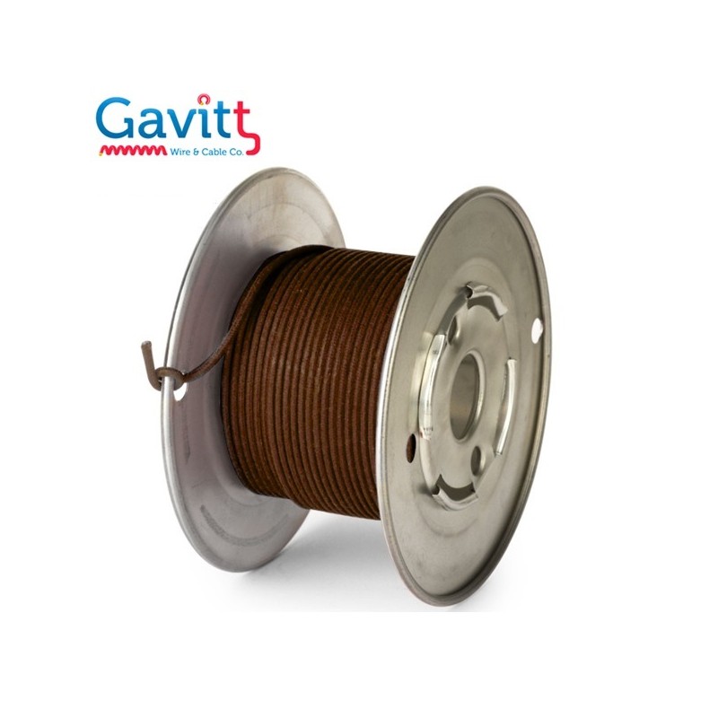 Gavitt 22awg ''solid core'' MARRONE, cavo rivestito in stoffa (1 mt.)