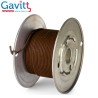 Gavitt 22awg ''solid core'' BROWN, cloth covered wire (1 mt.)