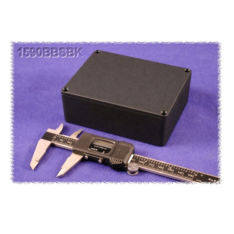 Hammond 1590BBSBK, BLACK diecast aluminum enclosure, IP54