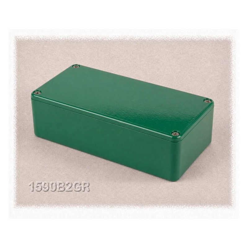 Hammond 1590B2GR, contenitore VERDE in alluminio pressofuso