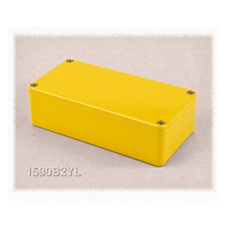 Hammond 1590B2YL, YELLOW aluminum diecast enclosure