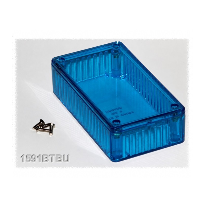 Hammond 1591BTBU, polycarbonate enclosure, trasparent blue, IP54