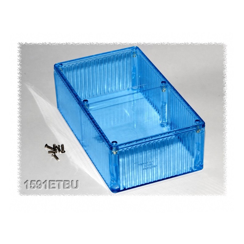 Hammond 1591ETBU, contenitore policarbonato trasparente blu, IP54