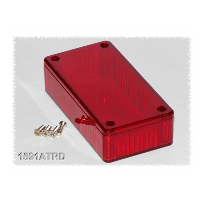 Hammond 1591ATRD, contenitore policarbonato trasparente ROSSO, IP54