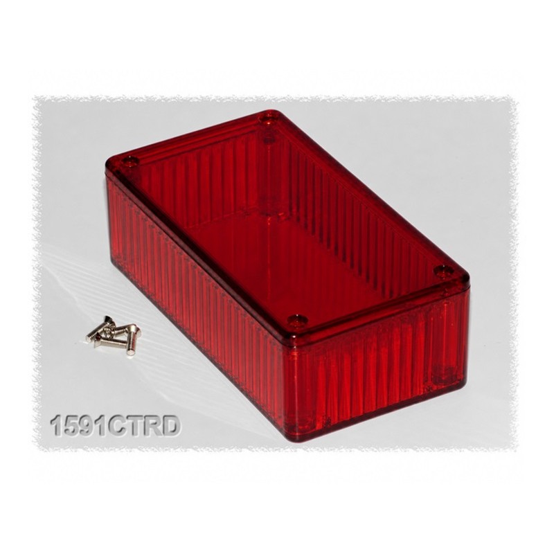 Hammond 1591CTRD, contenitore policarbonato trasparente ROSSO, IP54