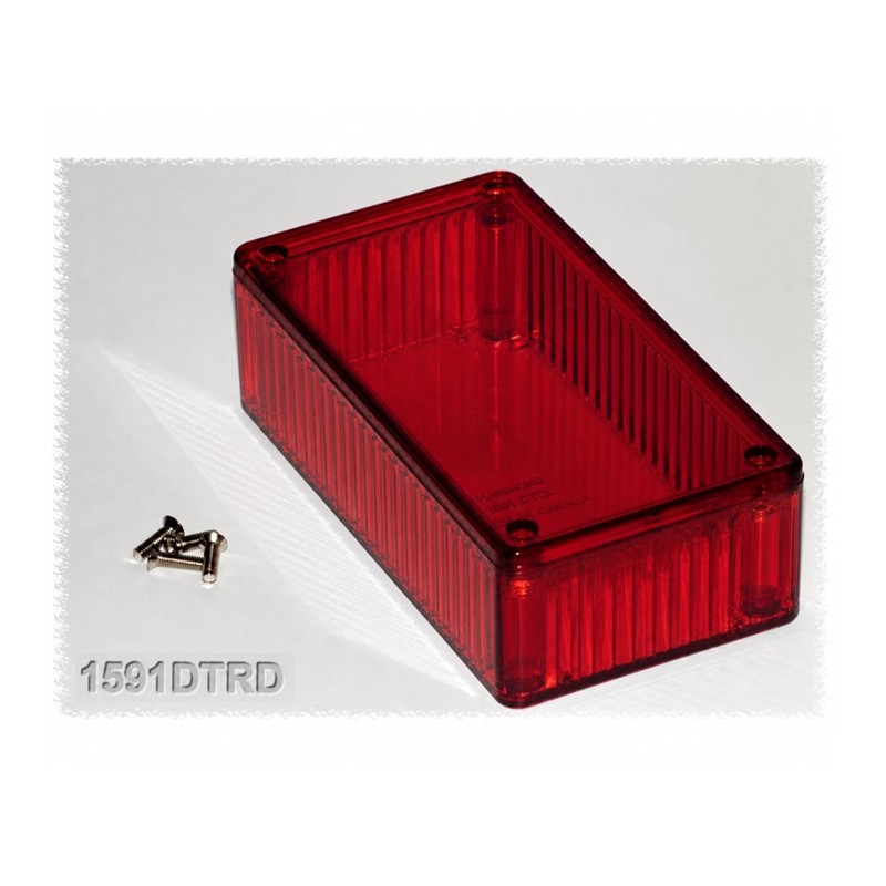 Hammond 1591DTRD, polycarbonate enclosure, translucent red, IP54
