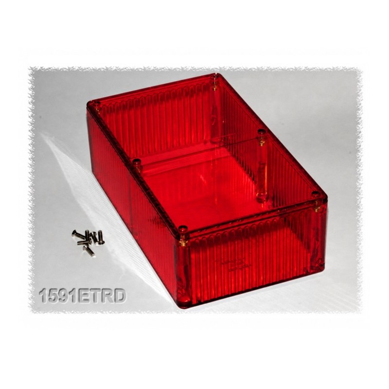 Hammond 1591ETRD, contenitore policarbonato trasparente rosso, IP54