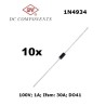 10x DC Components 1N4934, diodo raddrizzatore 100V 1A