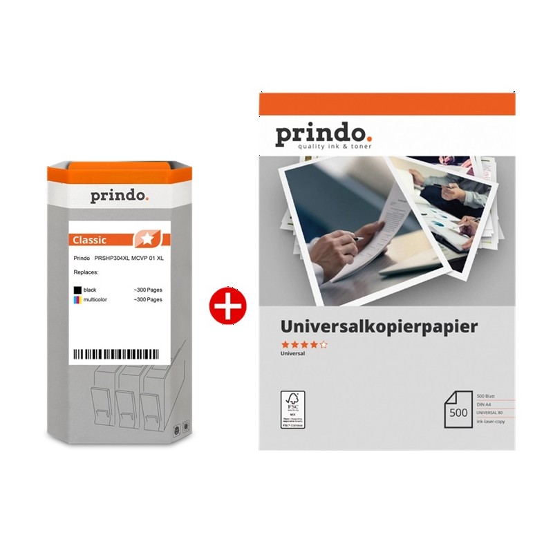 Prindo Classic XL nero / differenti colori / Bianco Value Pack, PRSHP304XL MCVP 01