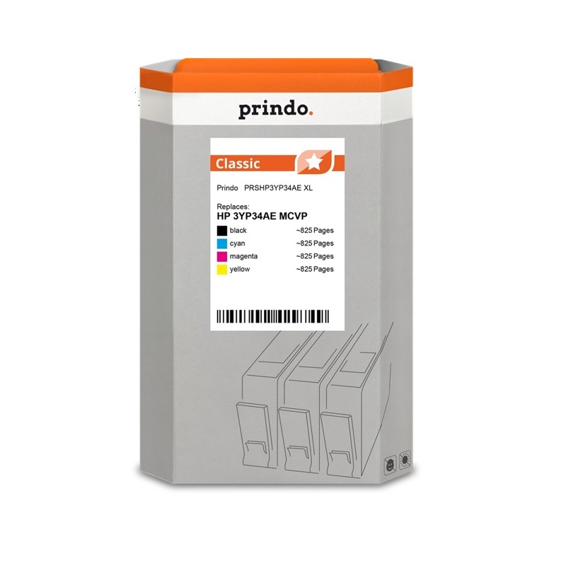 Prindo Classic XL Multipack PRSHP3YP34AE nero / ciano / magenta / giallo