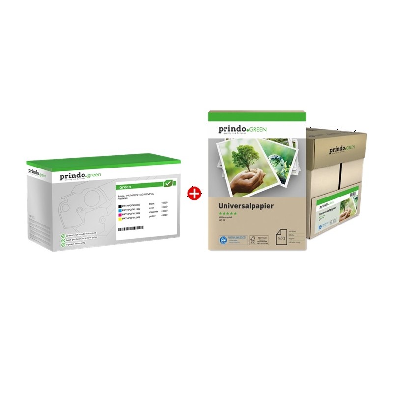 ORIGINAL Prindo Green nero / ciano / magenta / giallo Value Pack, PRTHPCF410XG MCVP