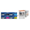 ORIGINAL Brother TN-248 MCVP nero / ciano / magenta / giallo / Bianco Value Pack (+ Prindo Univ. Papier 2500 Blatt), TN-248 MCVP