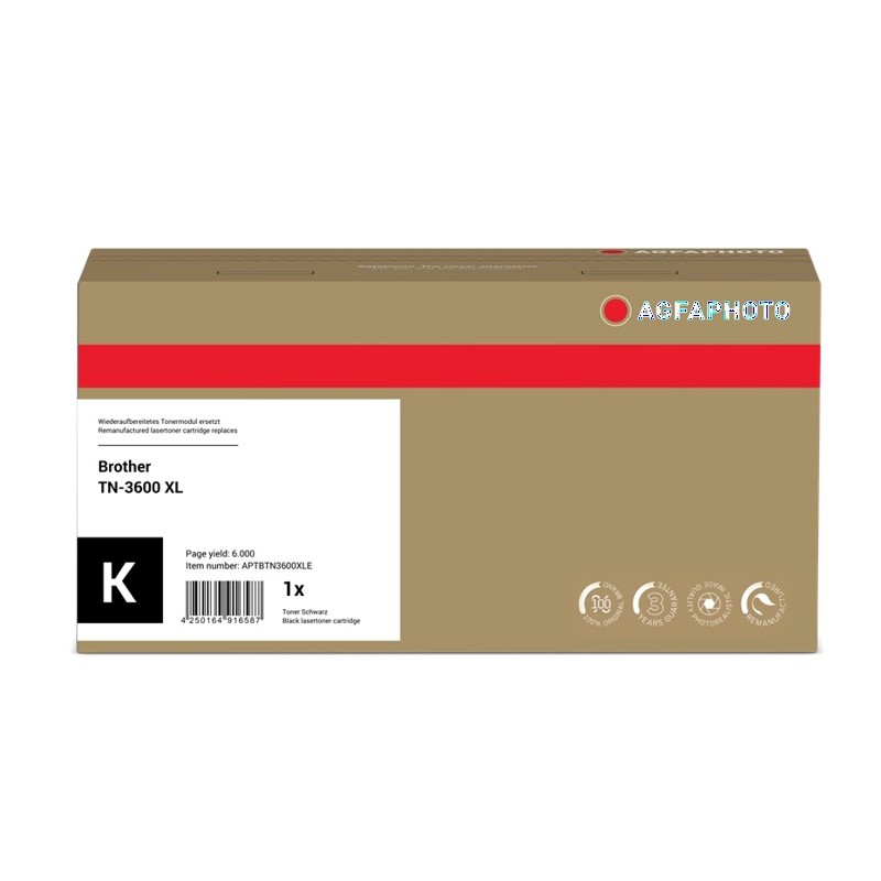 ORIGINAL Agfa Photo APTBTN3600XLE nero toner
