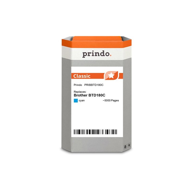 ORIGINAL Prindo Cartuccia d'inchiostro ciano PRIBBTD180C Classic ~5000 Seiten 48,8ml