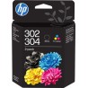 ORIGINAL HP Multipack nero / differenti colori B82L1AE 302 / 304 ~220 Seiten Confezione da 2 cartucce di inchiostro tricromia/ne