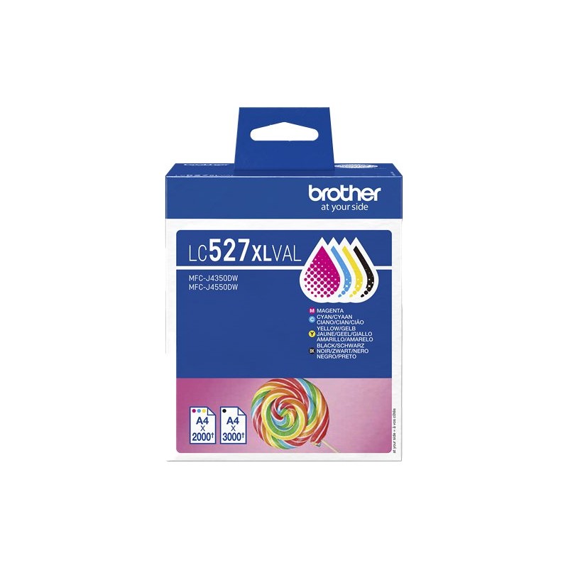 ORIGINAL Brother Multipack nero / ciano / magenta / giallo LC527XLVAL LC527XLVAL ~9000 Seiten