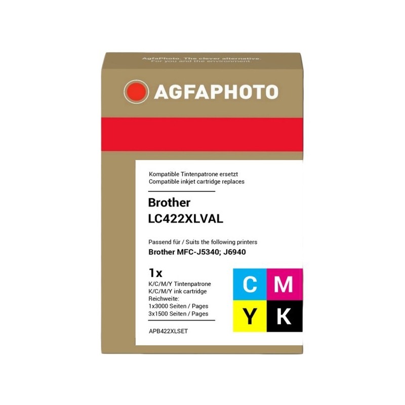 Agfa Photo Multipack APB422XLSET nero / ciano / magenta / giallo