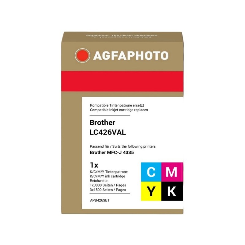 Agfa Photo Multipack nero / ciano / magenta / giallo APB426SET ~7500 Seiten